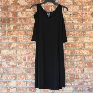 Clara Sun Woo Black Cold Shoulder Dress